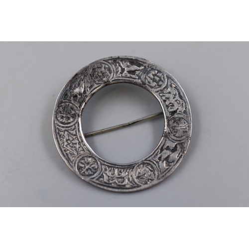 36 - Vintage Hallmarked Silver Celtic Brooch