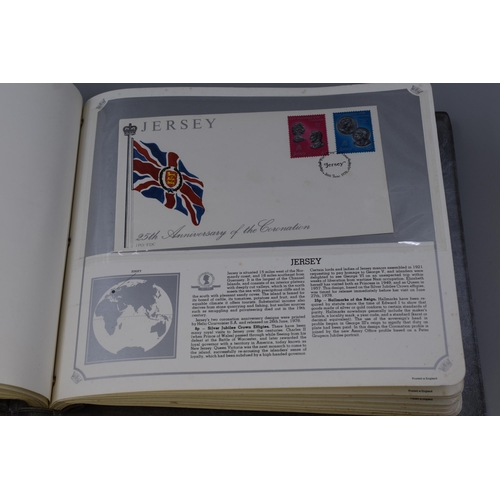 489 - Binder Full of Queen Elizabeth 25th Anniversary of Coronation First Day Covers 1953-1978