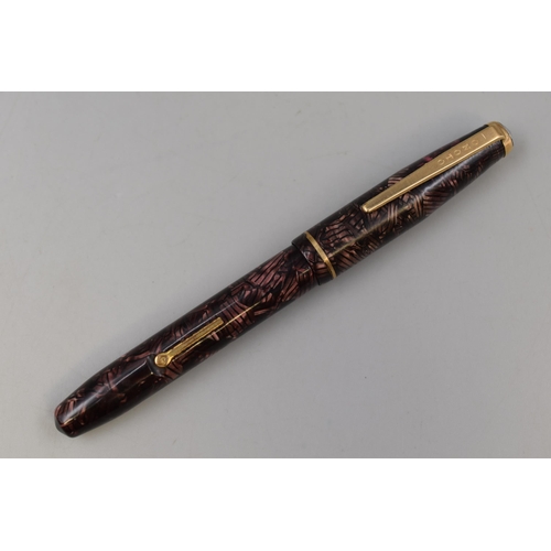 37 - 14 ct Gold Nibbed Conway Stewart Fountain Pen with Onoto Clip