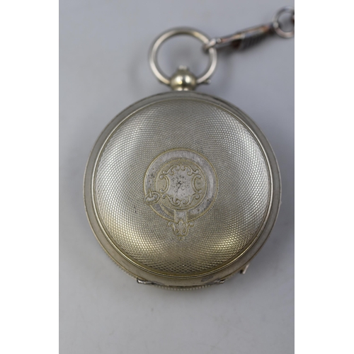 43 - An Antique Key Wound Pocket Watch, Working