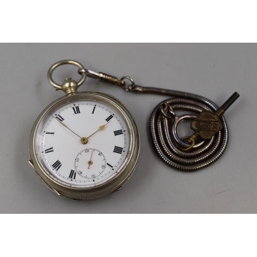 43 - An Antique Key Wound Pocket Watch, Working