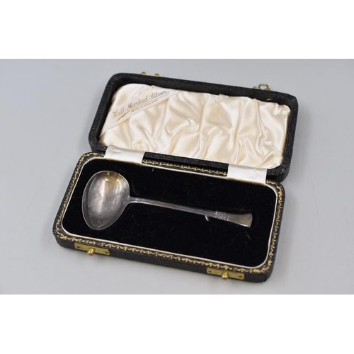 51 - Hallmarked Silver Child's Spoon Complete with Presentation Box