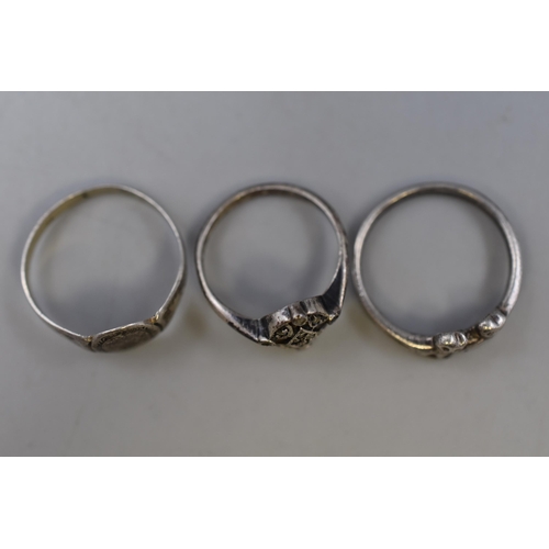 54 - Three Vintage Silver Rings