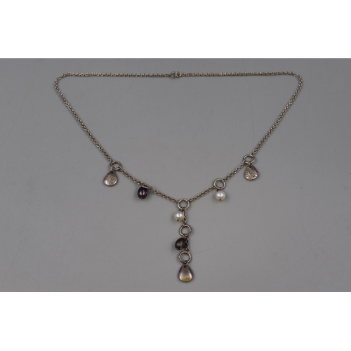 78 - Silver 925 Pendant Drop Necklace