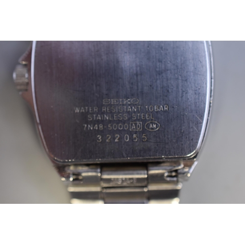 160 - Seiko Spirit Japanese Market circa 1990s Day / Date (Serial 7N48-5000) Gents Watch (Working)