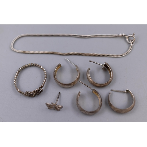 81 - Selection of Silver including Bracelet, Earrings, Ring and Stud