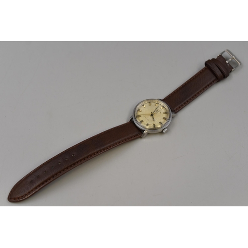 166 - Favre - Leuba of Geneva Sea Chief Mechanical Gents Watch with Leather Straps (Working)