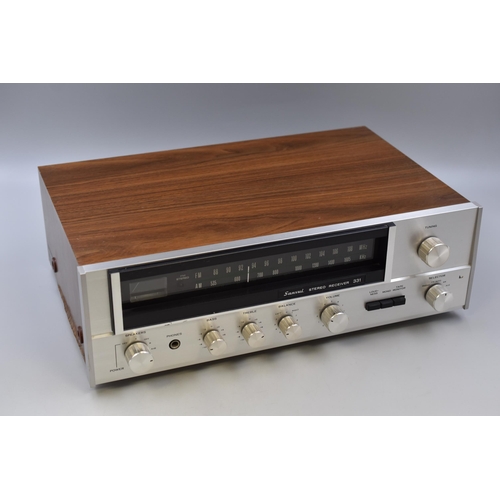 539 - Sansui 331 stereo receiver (90w) Speakers (4ohms, 8ohms) Phono, AUX, REC, Play (working when tested)