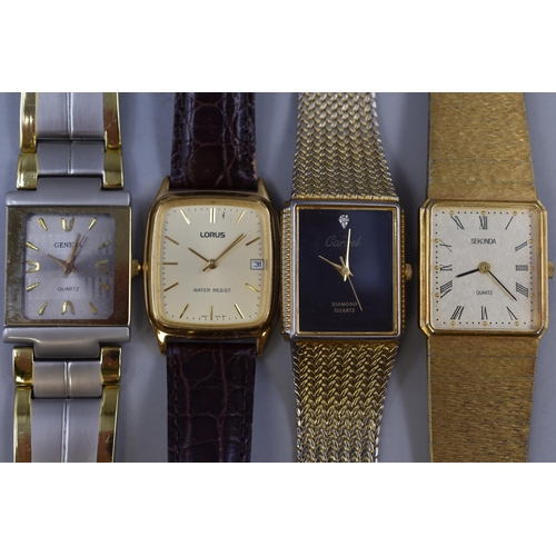 88 - Four Quartz Watches To Include Sekonda, Carvel, Lorus, Geneva. Working