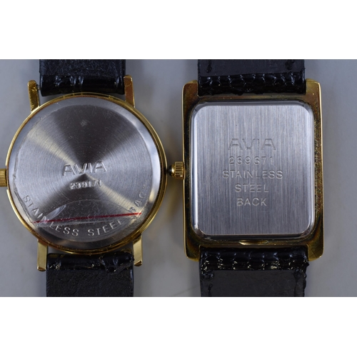 99 - Two Avia Quartz Watches To Include Mother of Pearl Faced and Other. Both Working, One Presentation B... 