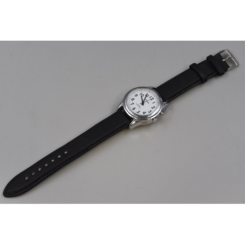 103 - Lifemax Atomic Talking Watch with Leather Strap (Working)