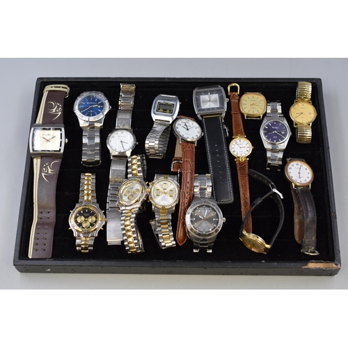 179 - A Selection of Various Quartz Watches For Spare or Repairs