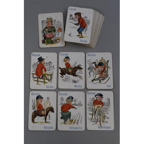 184 - Collection of Early Vintage Playing Cards to include Happy Families, Old Maid, French For Fun and ot... 