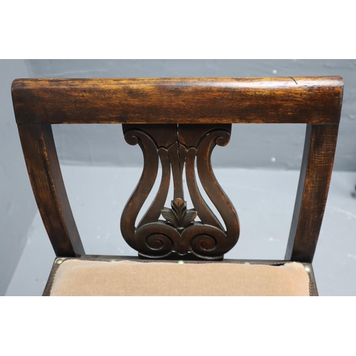 560 - A Vintage Velour Seated Piano Stool With Under Seat Storage, Approx 28