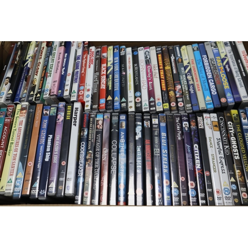 572 - Large Box of approx 150 Dvd's of Various Titles .