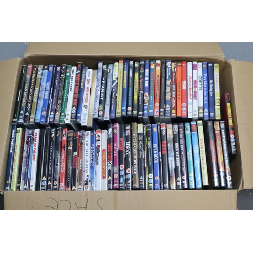 573 - Large Box of approx 150 Dvd's of Various Titles .