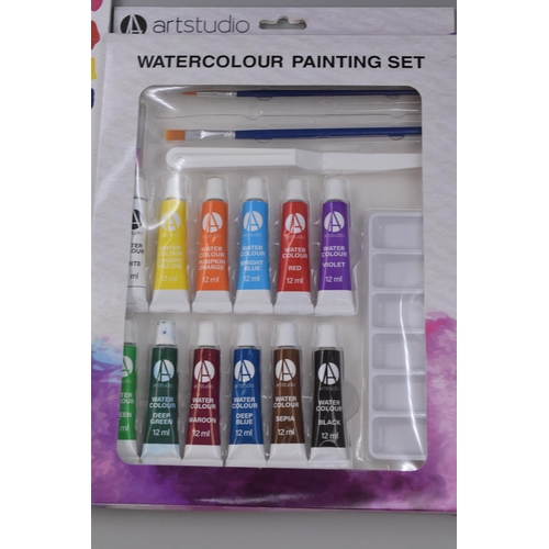 730 - An Artstudio Watercolour Painting Set, With Artway Watercolour Pad