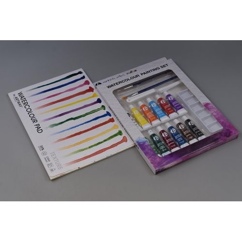 730 - An Artstudio Watercolour Painting Set, With Artway Watercolour Pad