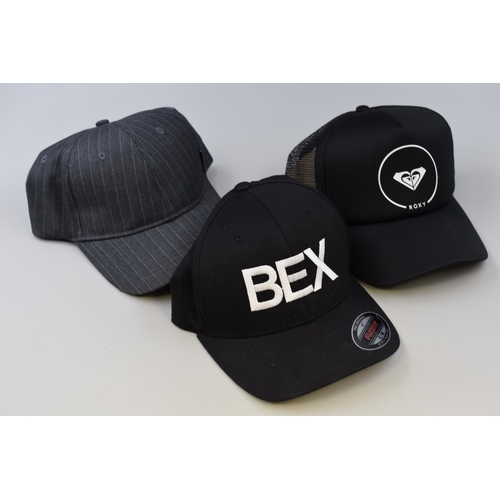 747 - Three Caps To Include Roxy, Dickies, And Bex