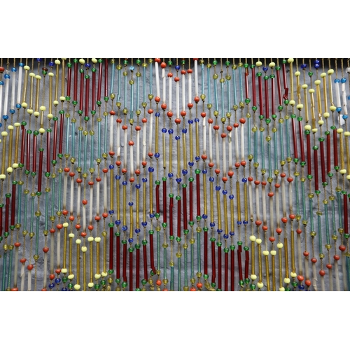 439 - Edwardian Bohemian Glass Beaded Door Curtain (3ft Width)