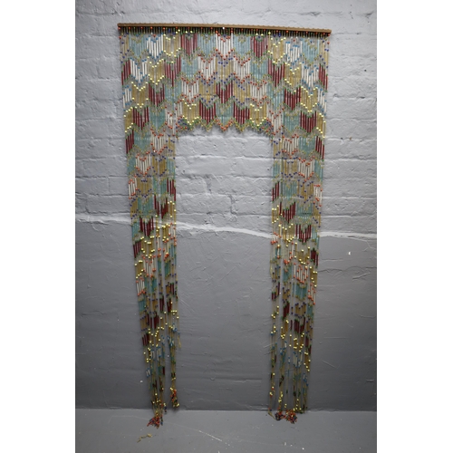 439 - Edwardian Bohemian Glass Beaded Door Curtain (3ft Width)