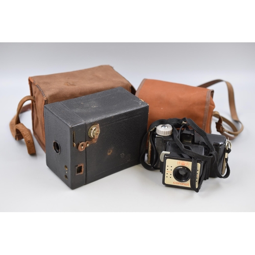 441 - Two Vintage Cameras To Include Kodak No 120 Box Camera, And Coronet 44