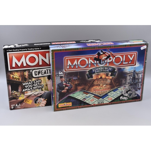 769 - Two Monopoly Games, Edinburgh and Cheaters Edition, Both Appear Complete