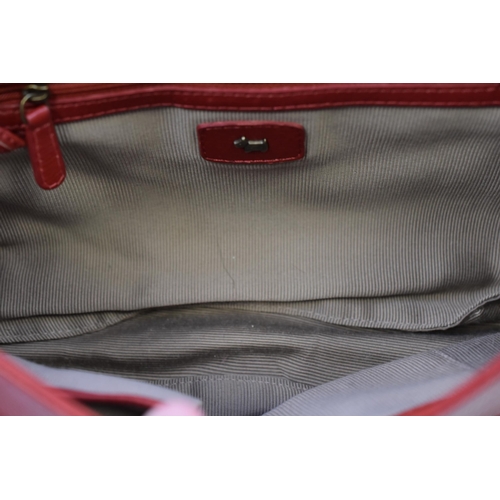 456 - Genuine Leather Radley of London Bag complete with Radley Tag in Red Leather and Radley Dust Bag 14