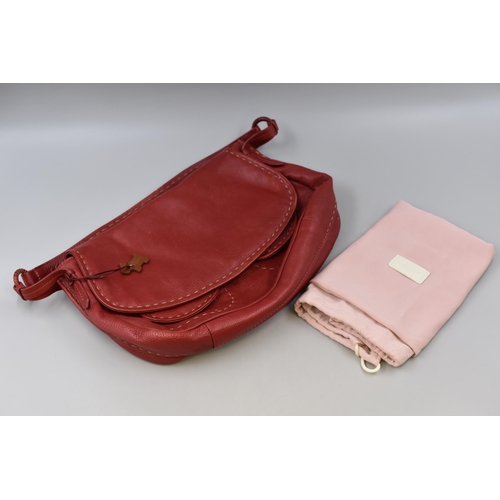 456 - Genuine Leather Radley of London Bag complete with Radley Tag in Red Leather and Radley Dust Bag 14