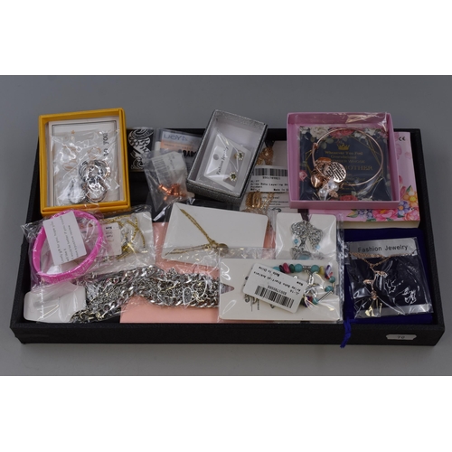 462 - Mixed Tray of Brand new Jewellery items to include Bracelet’s, Necklace’s, Earring&rsquo... 