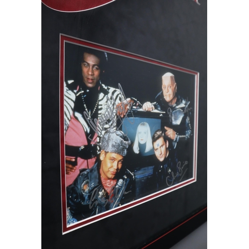 629 - Autograph Art RED DWARF Cast Signatures with Certificate of Authenticity Label Approx 28.5