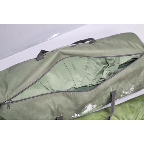 810 - Crane sports fishing shelter (240 x 120 x 120cm) and a spaceman duo bivy (both as found)