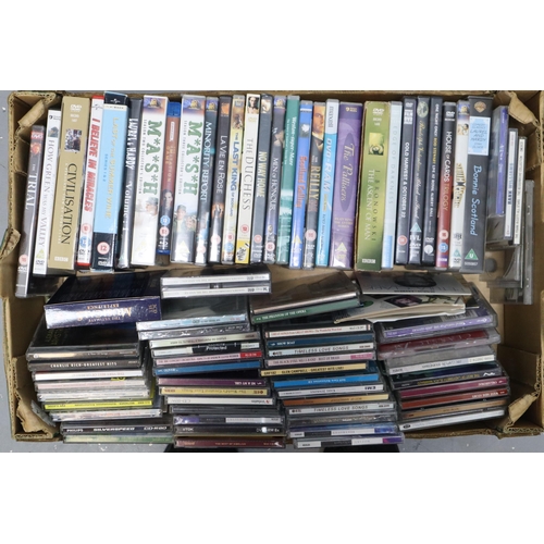 791 - Box Full of CD's and DVD's to Include DVD's Such as No Way Home, Minority Report and More