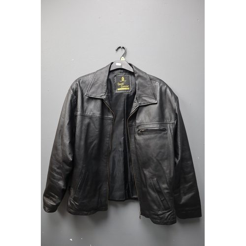 596 - David Conrad Gents Leather Jacket (Size XL)