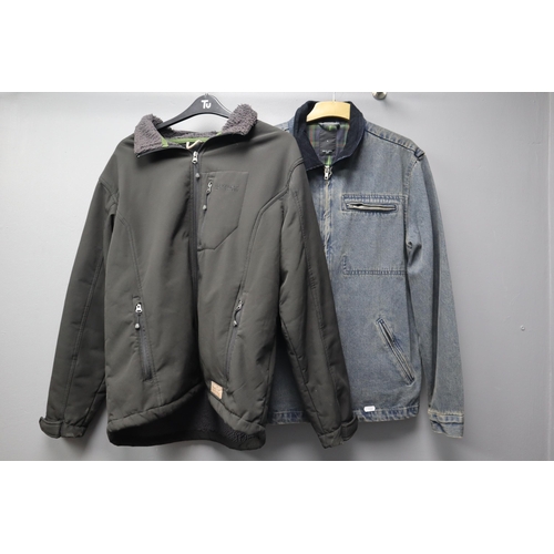 597 - Two Gent's Jackets To Include New Look Denim Jacket (L), And Regatta Winter/Outdoor Jacket (XL)