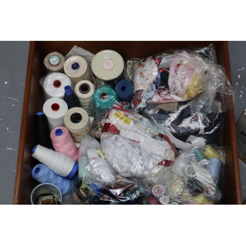 795 - Large Mixed Lot to Include Crafting Items Such as Fabrics, Buttons and More