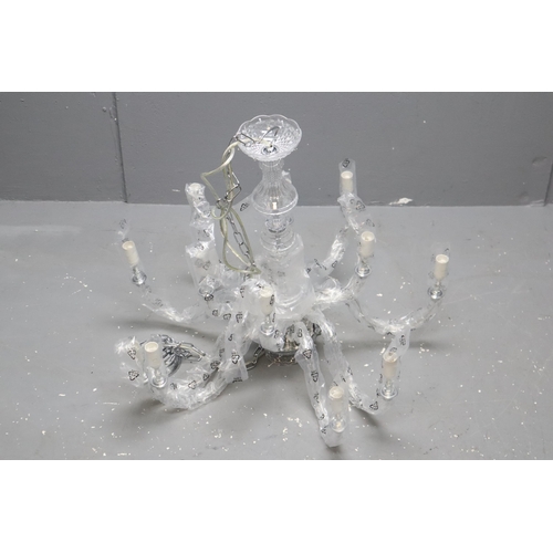 796 - New Twelve Lamp Crystal Effect Chandelier (27