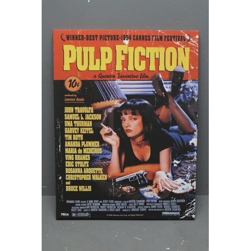 655 - A Quentin Tarantino's Pulp Fiction Movie Poster Wall Canvas, Approx 32