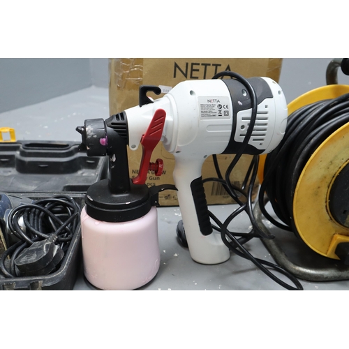 797 - Selection Including NETTA 800ml Spray Gun and MAC Allister Palm Grip Detail Sander (Both Powers On W... 