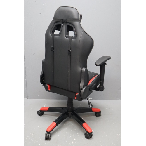 608 - An X-Rocker Red and Black Gaming Chair, Approx 46.5