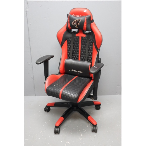 608 - An X-Rocker Red and Black Gaming Chair, Approx 46.5