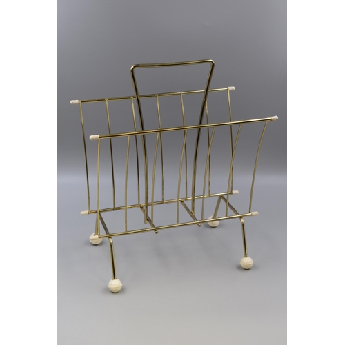 613 - Vintage Spudnik Wire Frame Atomic Magazine Rack