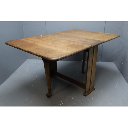 614 - Vintage Oak Drop Leaf Table (29