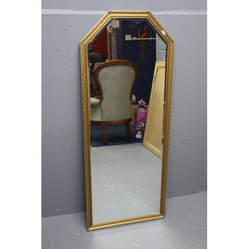 578 - Hexagon Shaped Gilt Framed Bevel Edged Wall Mirror (50