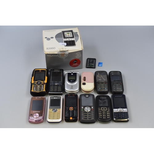 411 - A Selection of Various Mobile Phones For Spares Or Repairs To Include Sony Ericsson, LG, Samsung, No... 