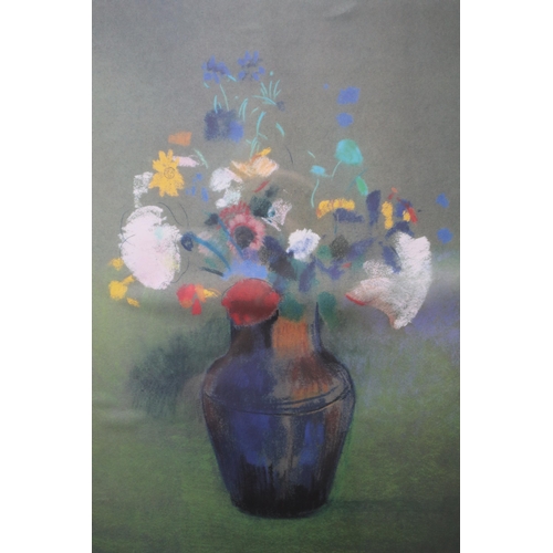 428 - Framed and Glazed Odilon Redon Print entitled Flowers in a Vase 26