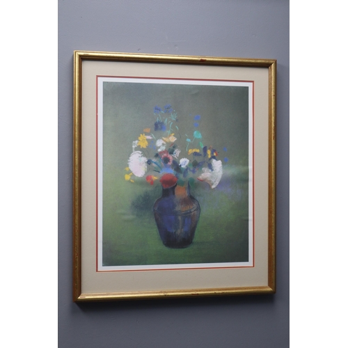 428 - Framed and Glazed Odilon Redon Print entitled Flowers in a Vase 26