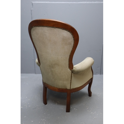 465 - Button Back Victorian Armchair (3' 9