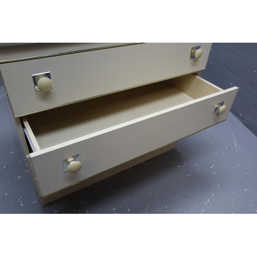 470 - A Set of Three Cream Wooden Retro Drawers, Approx 20.5