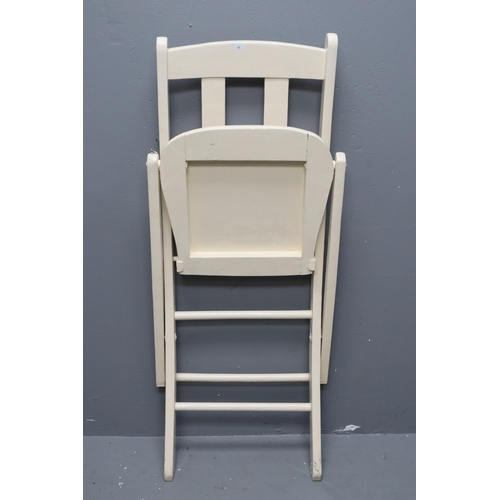 553 - Vintage Fold Away Painted Wooden Chair, Nice Example, approx 35